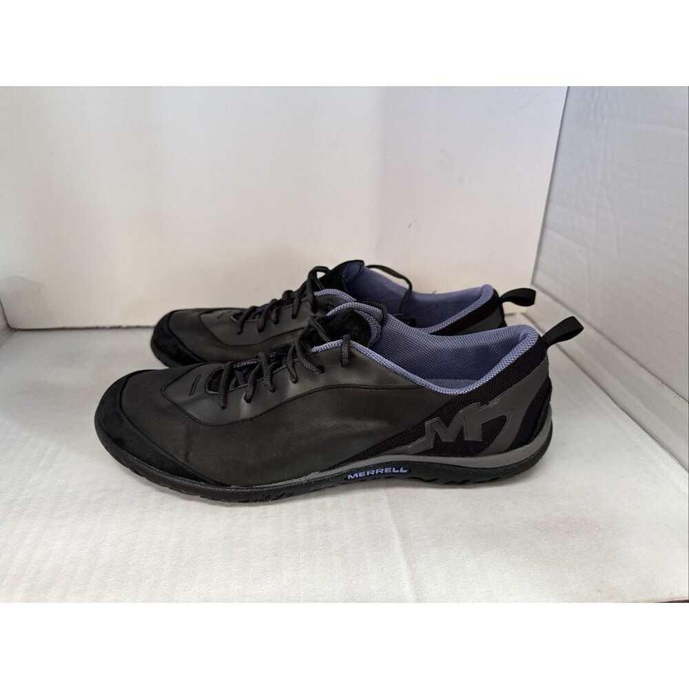 Merrell Enlighten Shine Black Leather Lace Up Shoes J61566, Women’s size 10